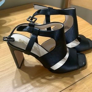 Enzo Angiolini Black Heeled Sandals